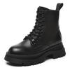 Short Boots for Women 2025 New Style British Fashion Layer Cowhide Autumn and Winter Boots Thick Soled Early Autumn Short Boots