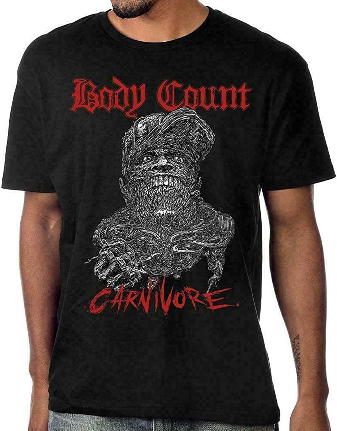 Body Count Carnivore t Shirt Funny Cotton Tee Vintage Gift for Men Black XXL чёрный