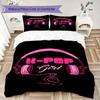 1PC Musical Elements Bedding Quilt Set Quilt Cover Pillowcase Home Decoration Birthday Gift (1 * Duvet Cover + 2 * Pillowcase, Without core)A13