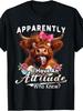 This Humorous T-Shirt Featuring a Highland Cow Is Designed for Both Men And Wome