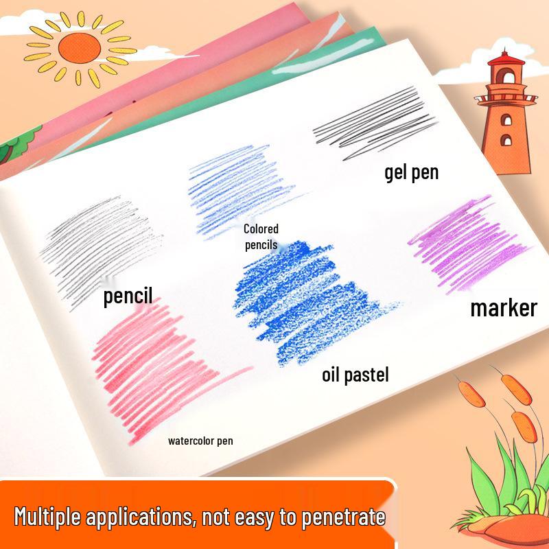 A4 Thick Drawing Book for Kids: Blank Art & Doodle Cartoon Notebook