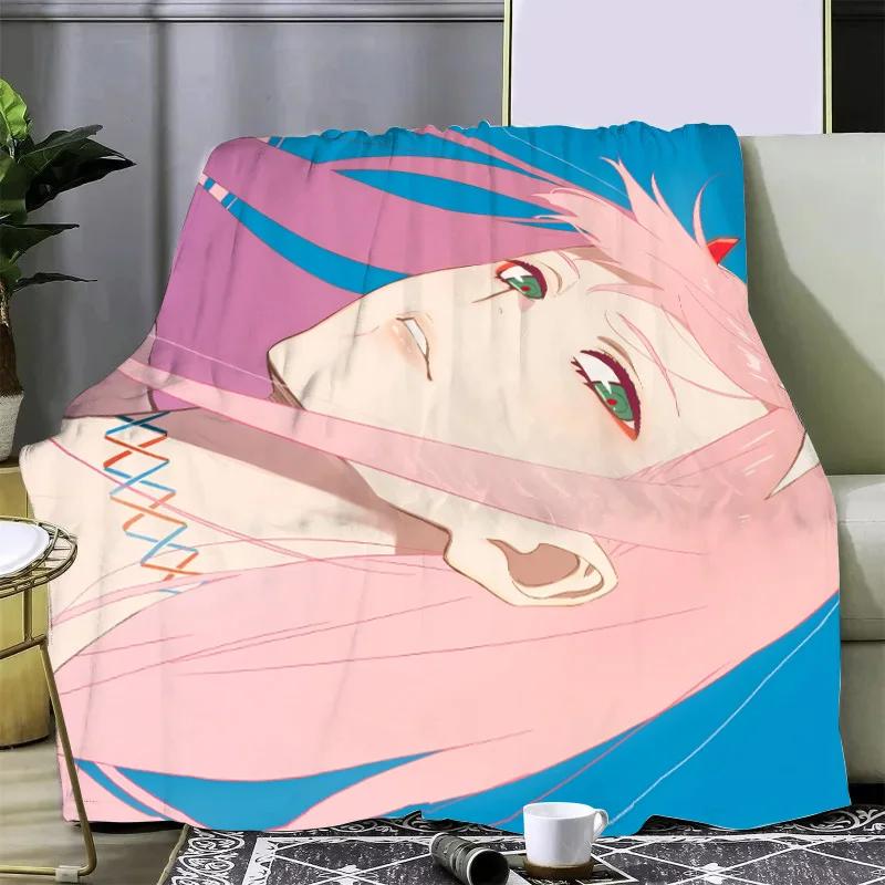 Sexy Girl ZERO TWO DARLING Printed Blanket Picnic Blankets Warm Blanket Soft and Comfortable Blanket Home Travel Birthday Gifts