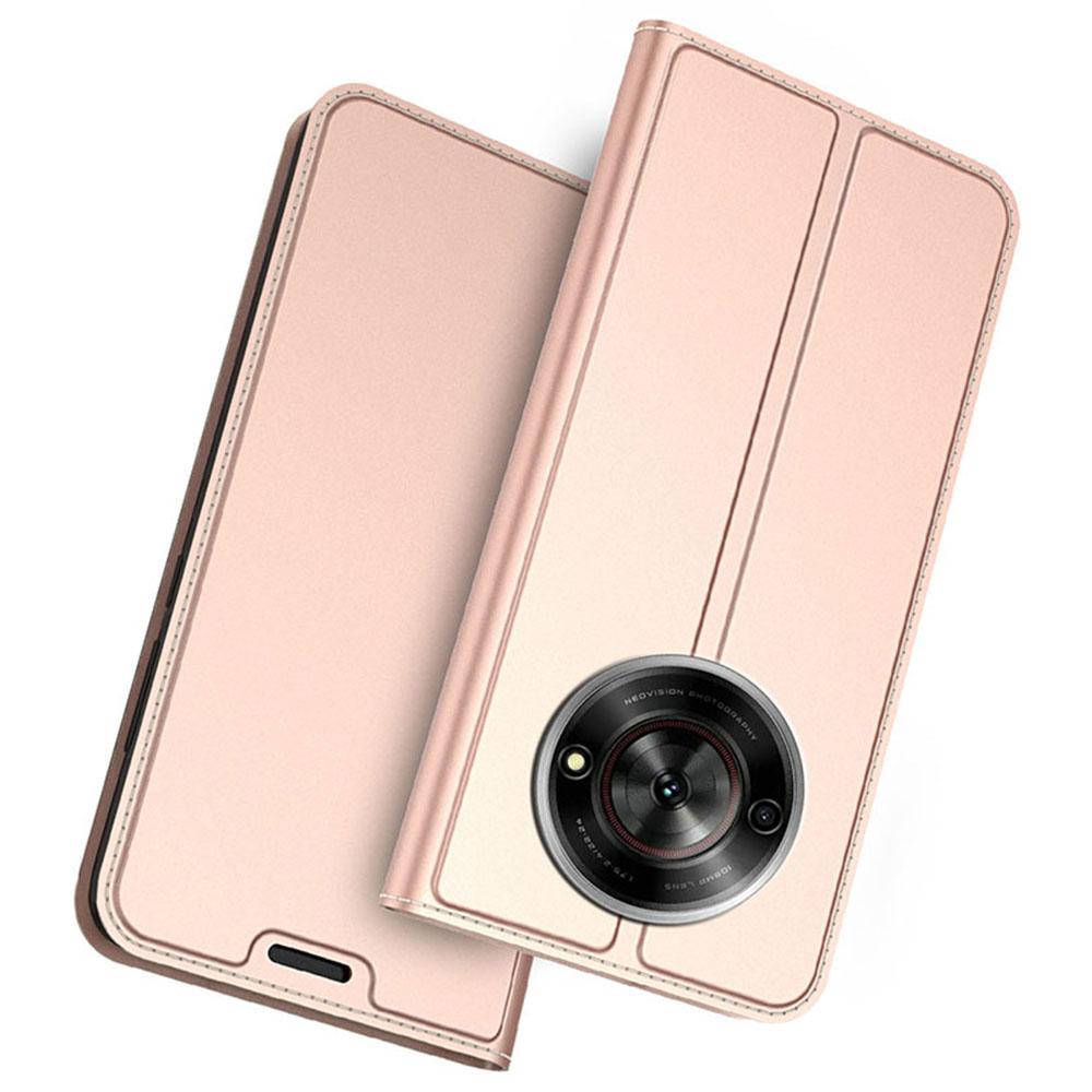 

Для ZTE nubia Focus Чехол из ПУ кожи Чехол для телефона с держателем для карт Подставка Магнитная застежка Rose Gold