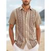 Men's Simple Pattern 3D Print Shirt Button Up Shirt Casual Shirt Summer Shirt Short Sleeve Daily Vacation Clothing