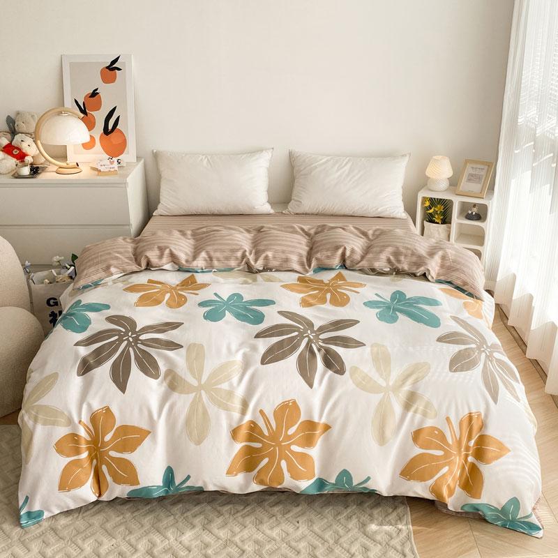 Duvet Cover Comfortable Cotton Quilt Cover AB Double sided Printing Quilt Cover Extra large 220x240 Skin friendly Fabric Quilt