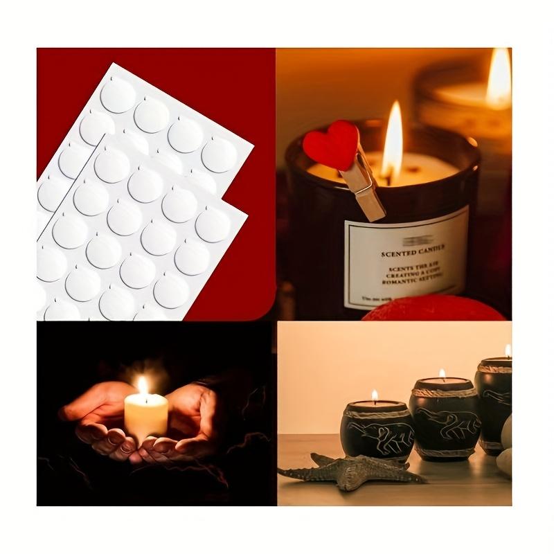 20PCS/Sheet Candle Making Kit Candle Wicking Stickers Double-sided, Heat-resistant Wick Stickers for Candle Making Supplies