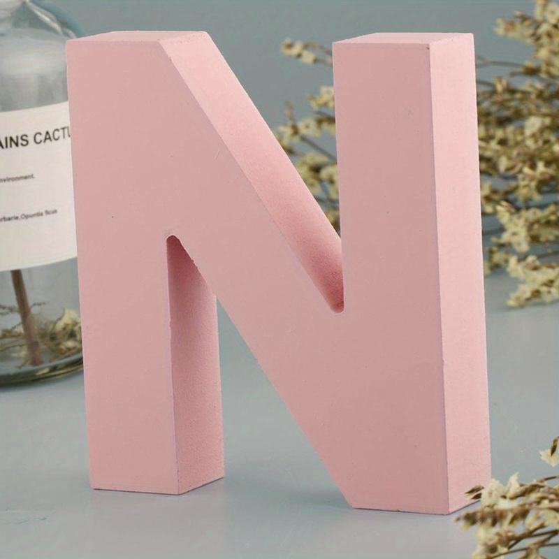 26-Letter Wooden Alphabet DIY 10cm Handicrafts Three-Dimensional Decorative Letters Sign Decorations Craft Supplies