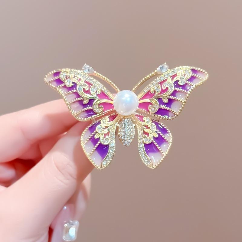 Ancient style auspicious clouds peony flower brooch elegant temperament high-end fashion corsage cheongsam Hanfu suit pin accessories