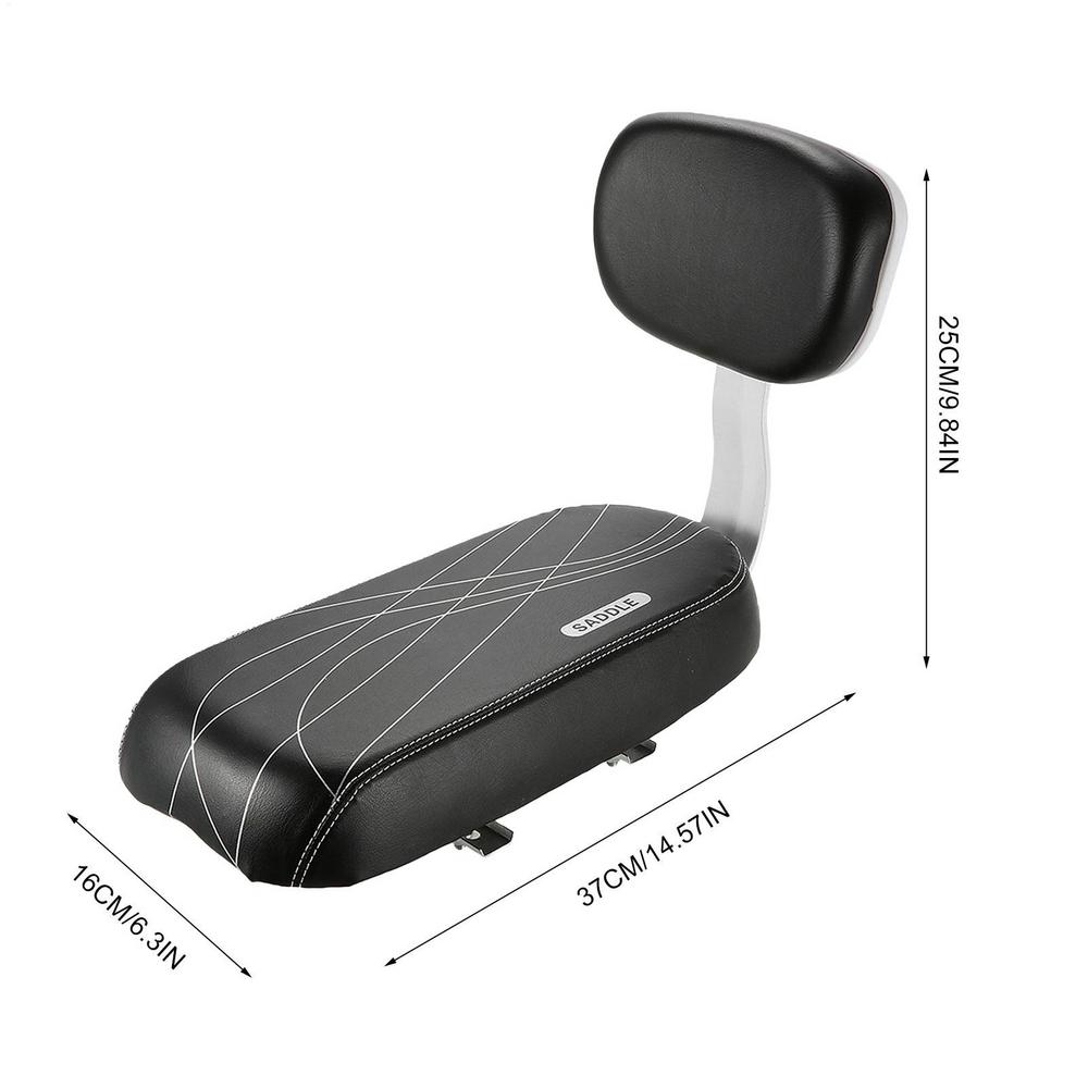 

Child Cycling Rear Seat Saddle With Armrest And Footrest Pedal Kid Bicycle Back Seat Mat Including Backrest For Cycling Part чорний
