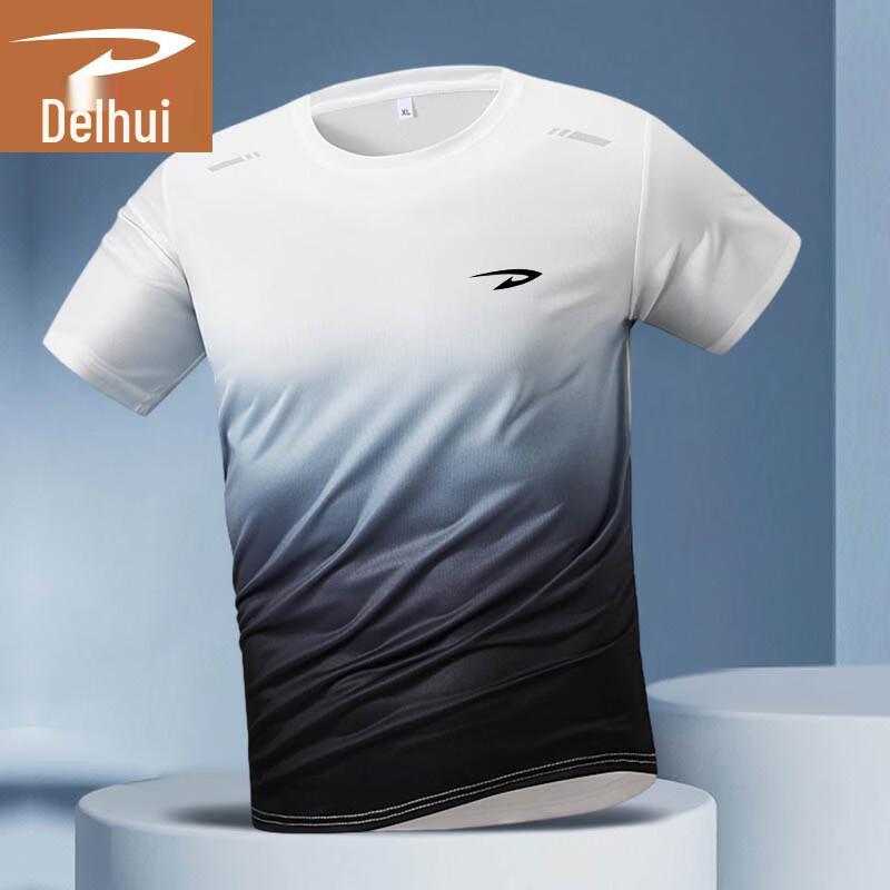 Delhui Men's Lightweight Breathable Crew Neck T-Shirt