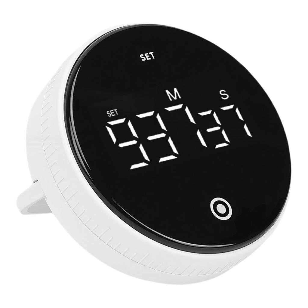 Magnetic Kitchen Timer with 999 Minute Countdown Rotation Adjustable Touch Screen Digital Display Silent Timer for