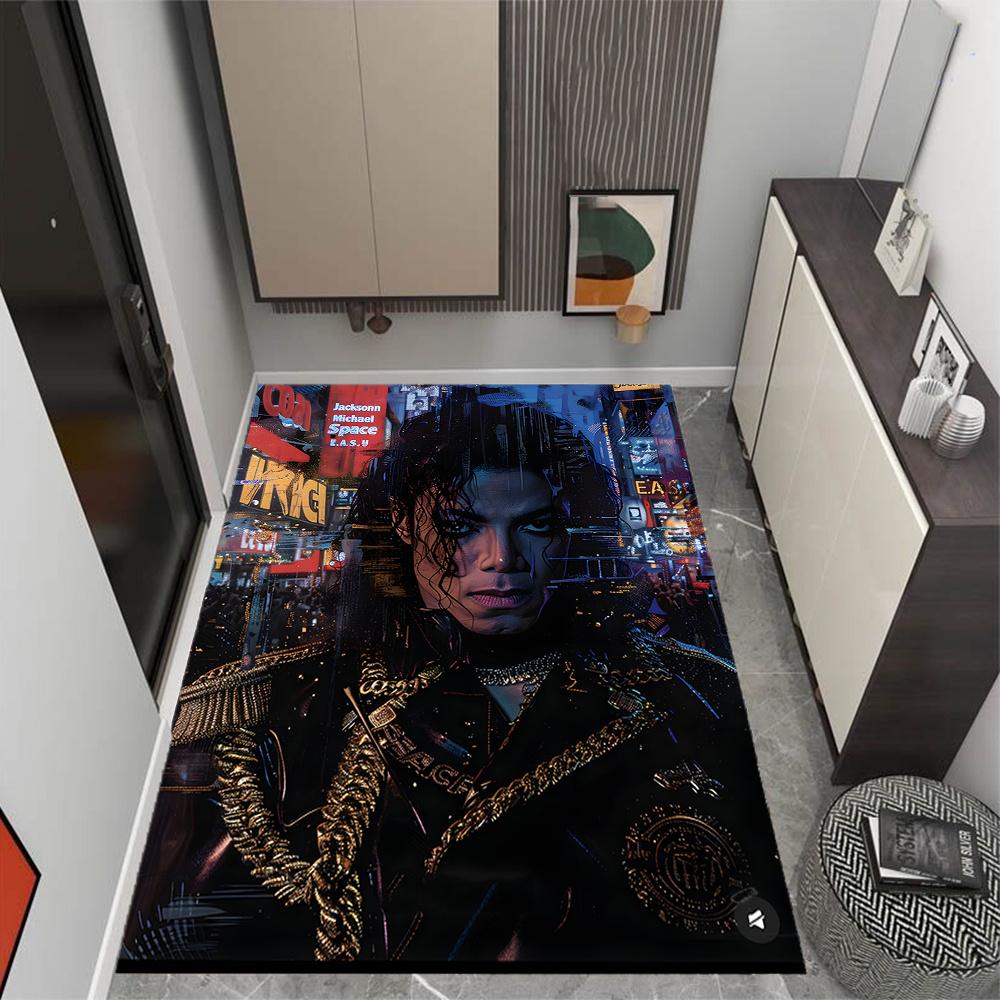 Jacksonn Michael Space Lasu Themed Floor Mat Nonslip Mat Decorative For Living Room Game Room Doormat Machine Washable Vintage Decorative