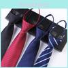 Cravate Homme en Polyester à Motif Brossé pour Tenue d'Affaires, Mariage et Fête