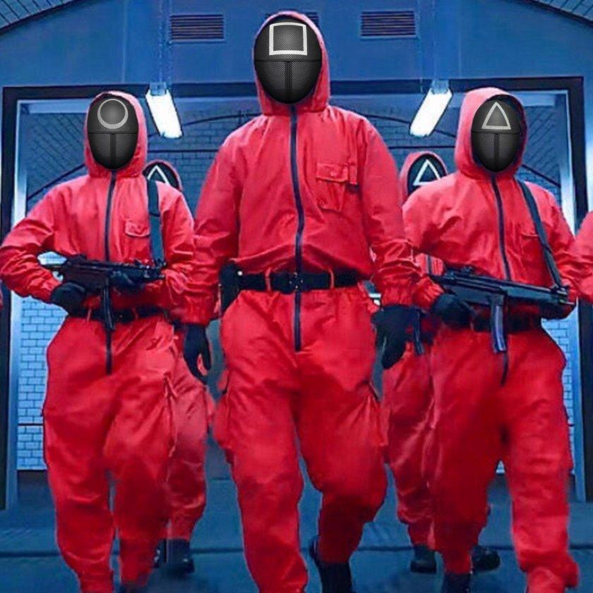 Buy Cozy Costume For Squid Game Jumpsuit With Hood And Mask Fashion