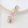 Stall Rhinestone Hairpin Painted Lacquer Flower Clip Small Flower Alloy Hairpin Ponytail Spring Clip