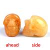 Natural Crystals Skulls Mineral Ghost Head Polished Carved Halloween Gift Desktop Home Decor Stone Crafts Skull Statues 14Colors
