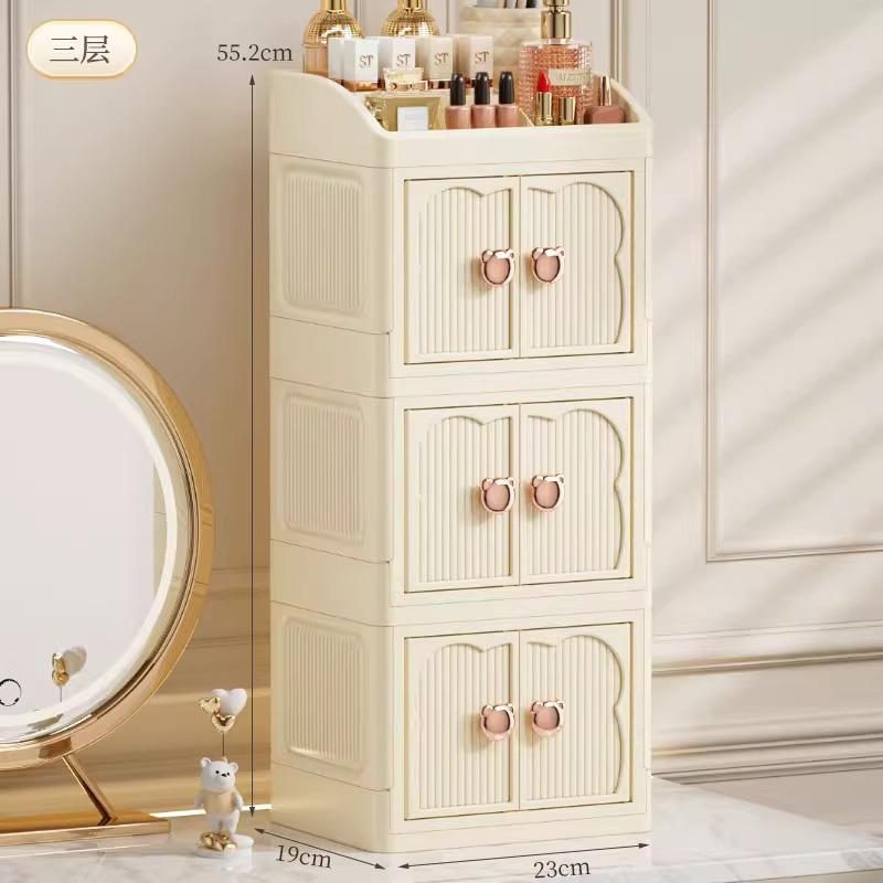 Cosmetics Storage Box Desktop Premium Sense Dresser Drawer Shelf Washing Table Skin Care Finishing Cabinet Shelf