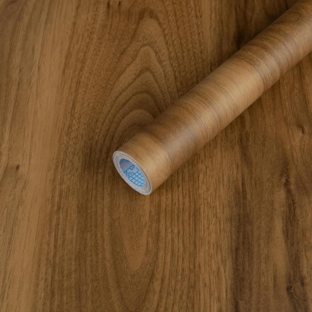 Jiroka Wood Grain Wallpaper Remake Wood Grain Wallpaper 40cm X Peel and Stick Wood Grain for Living Furniture Cutting Easy DIY Sheet, Brown, Thick,