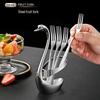 Elegant Swan Base Fruit Fork Set