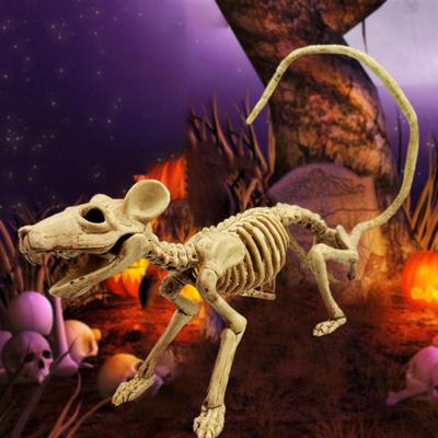Squelette de souris d'halloween, ornement effrayant et réaliste, os de squelette d'animal pour décoration de fête