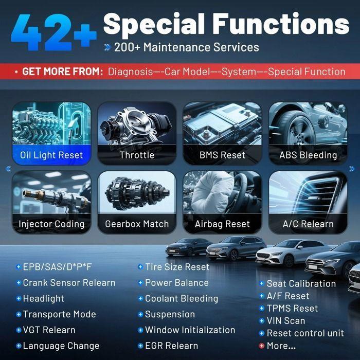 Scanner OBD2 - BAZARLAND30 - XTOOL D8S - 7'' HD Screen - 4000+ Contrôles - Android 10.0