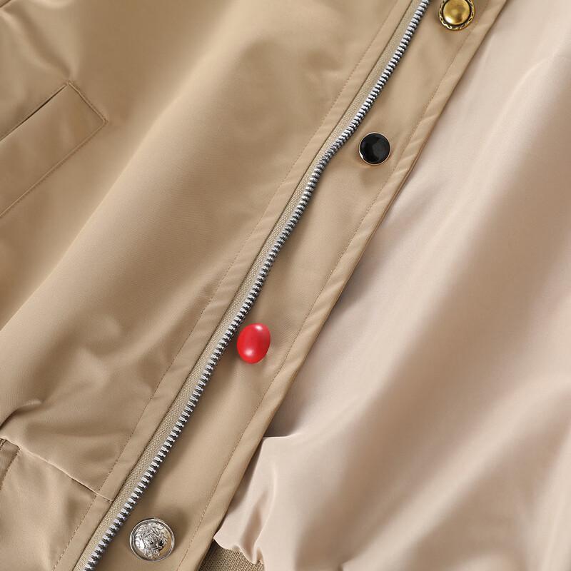 Montagut Girls' Pleated Sleeve Short Baseball Jacket