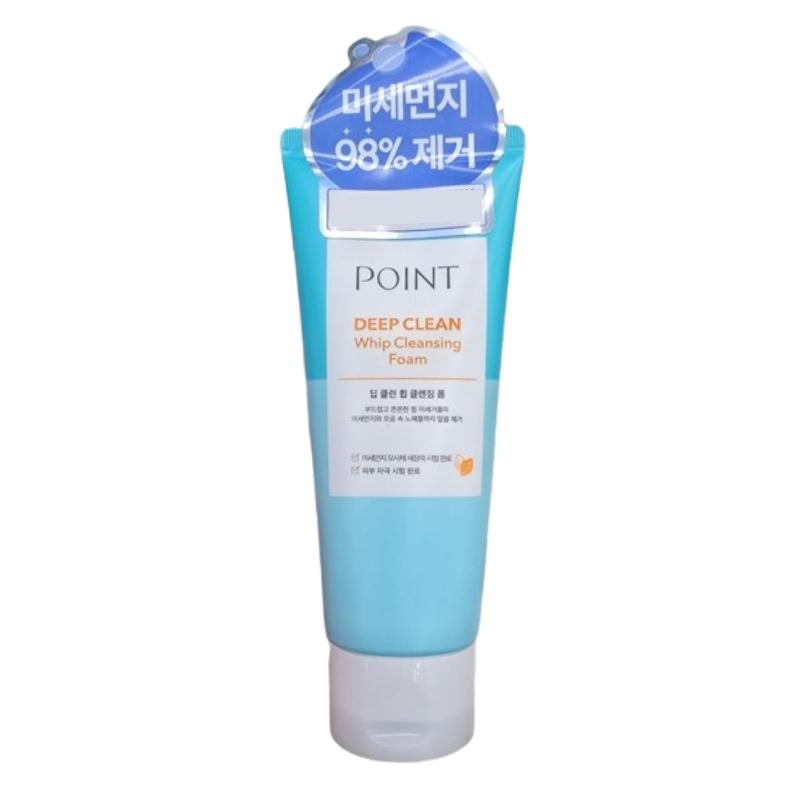 POINT Deep Clean Whip Cleansing Foam 100g – Micro-Fine Whip Foam, Zero-Dust Complex™, Makeup & Fine Dust Removal, Gentle Daily Facial Cleanser 100g