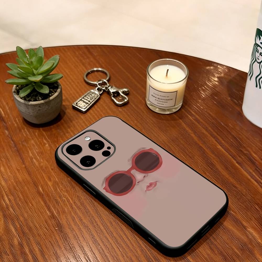 Abstract facial expression Phone Case For iPhone 17, 16,15,14,13,12,11 Plus,Pro Max, Others Soft Black Cover
