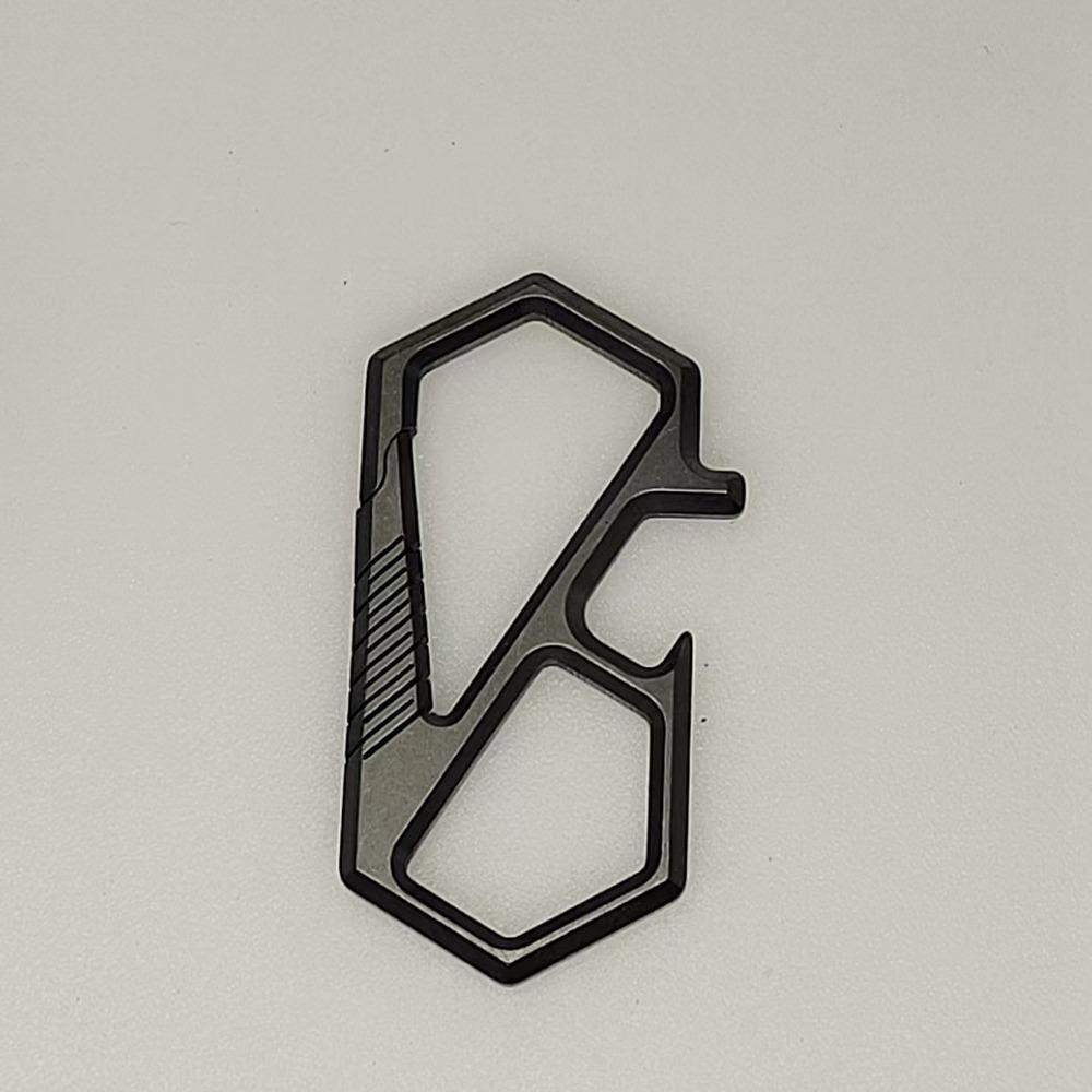 

Пряжки для ключей EDC из титанового сплава, суперлегкая открывалка для бутылок, новые брелки, подвеска, инструмент для отдыха на природе 28*53mm Black