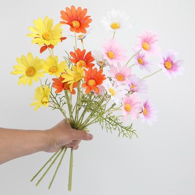 Handcrafted 5-Head Dutch Chrysanthemum Artificial Flowers Bouquet for Wedding Bridal Engagement Shower Single Men Birthday Anniversary Party