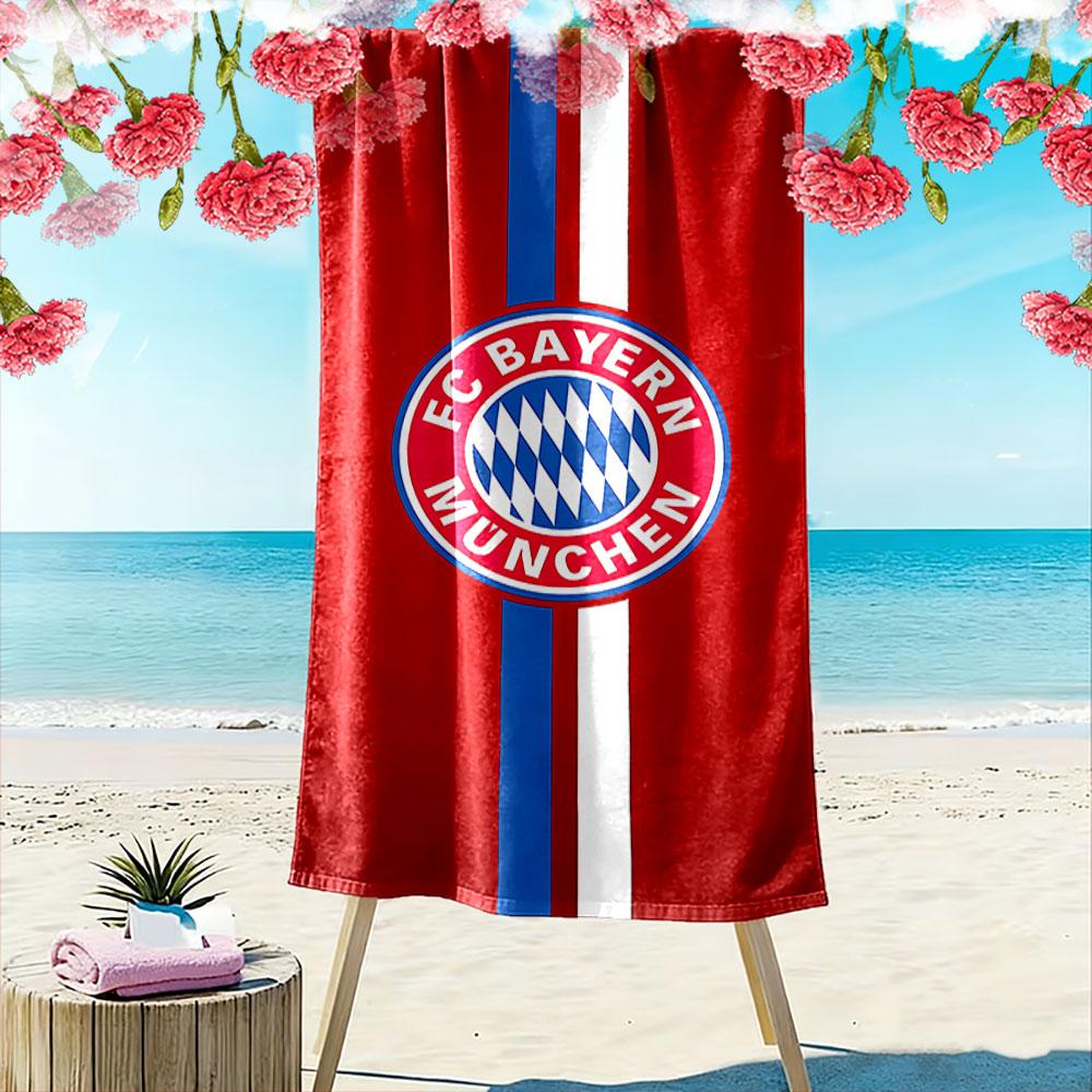 Asciugamano Rosso FC Bayern München Design Un must-have per la spiaggia e i viaggi