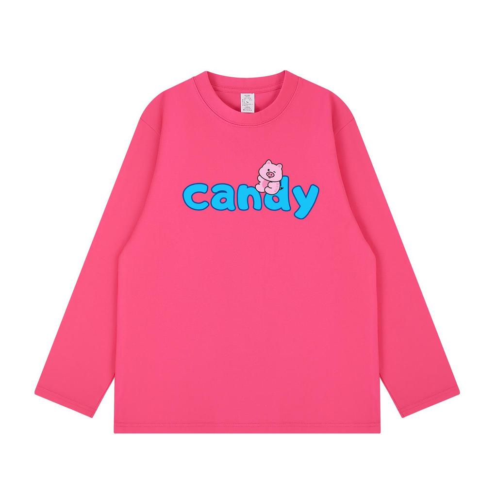 Cute Cartoon Print Collection: Trendy Unisex Korean-Style Long-Sleeve Tees