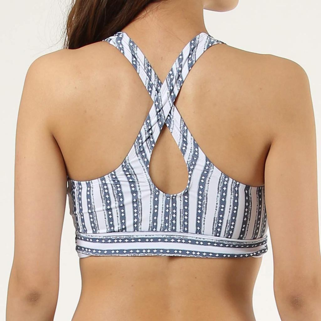 Rip Curl Bra Top Active SURF ACTIVE SEAM Sporty and Size L Size Women's Quick-Drying (Surf Series) [S03-841 / BRALETTE] Stylish, Blue, (Japan L)