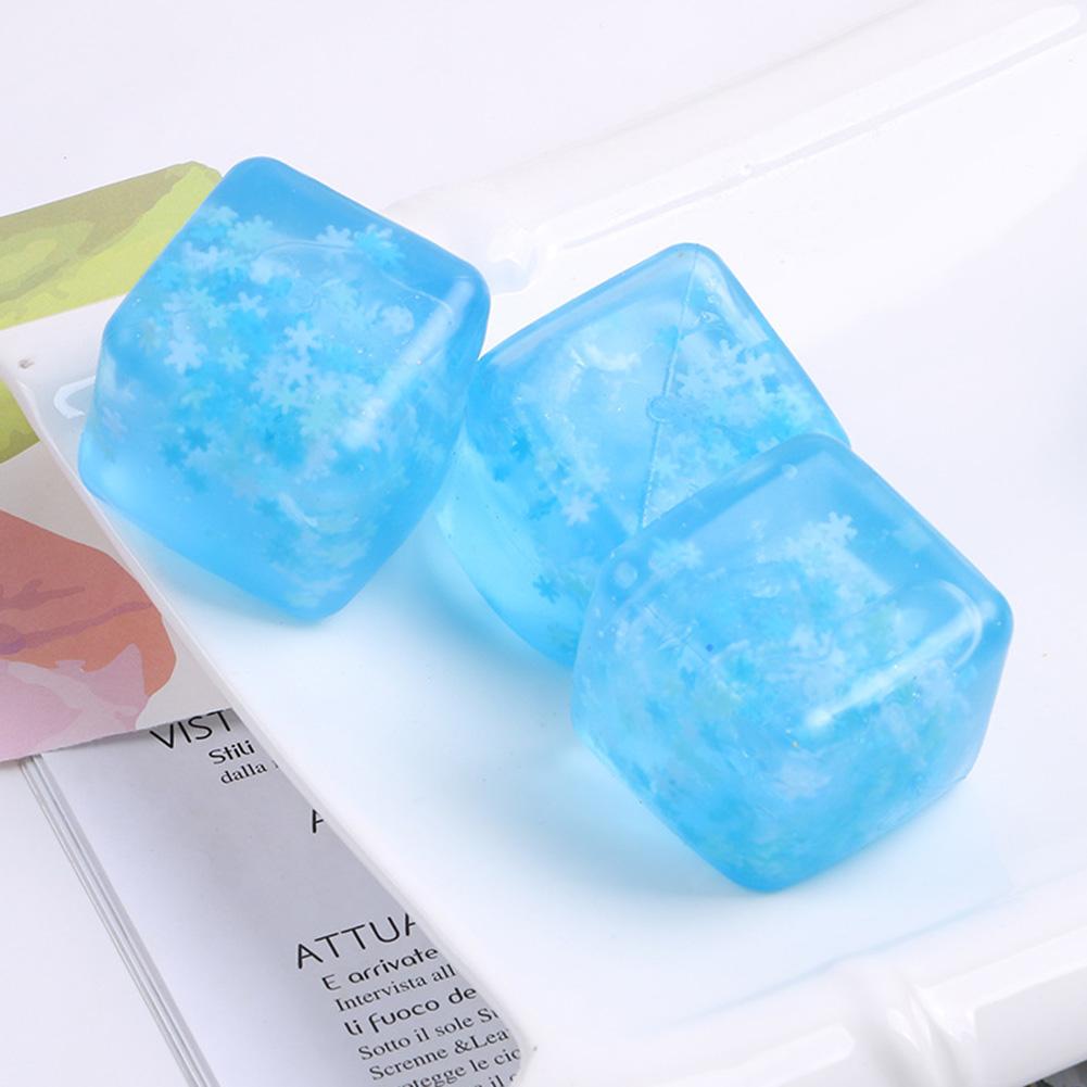 Ice Cube Squeeze Toy Creative Mini Anxiety Relief Toy Versatile Soft Squeeze Stretch Toy for Adults Stress Relief