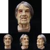 Halloween Elderly Man Latex Mask Silver Hair Costume Prop For Party Dress Up