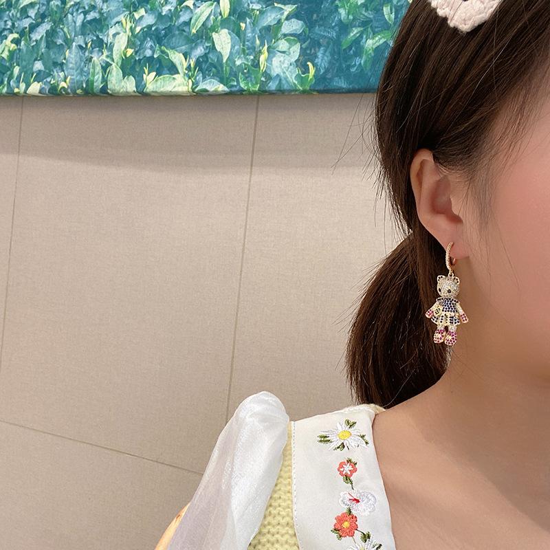Fashion Design Kitten Earrings Exquisite Personality Cartoon Animal Cat Earrings Girl Pendant Earrings Party Banquet Jewelry