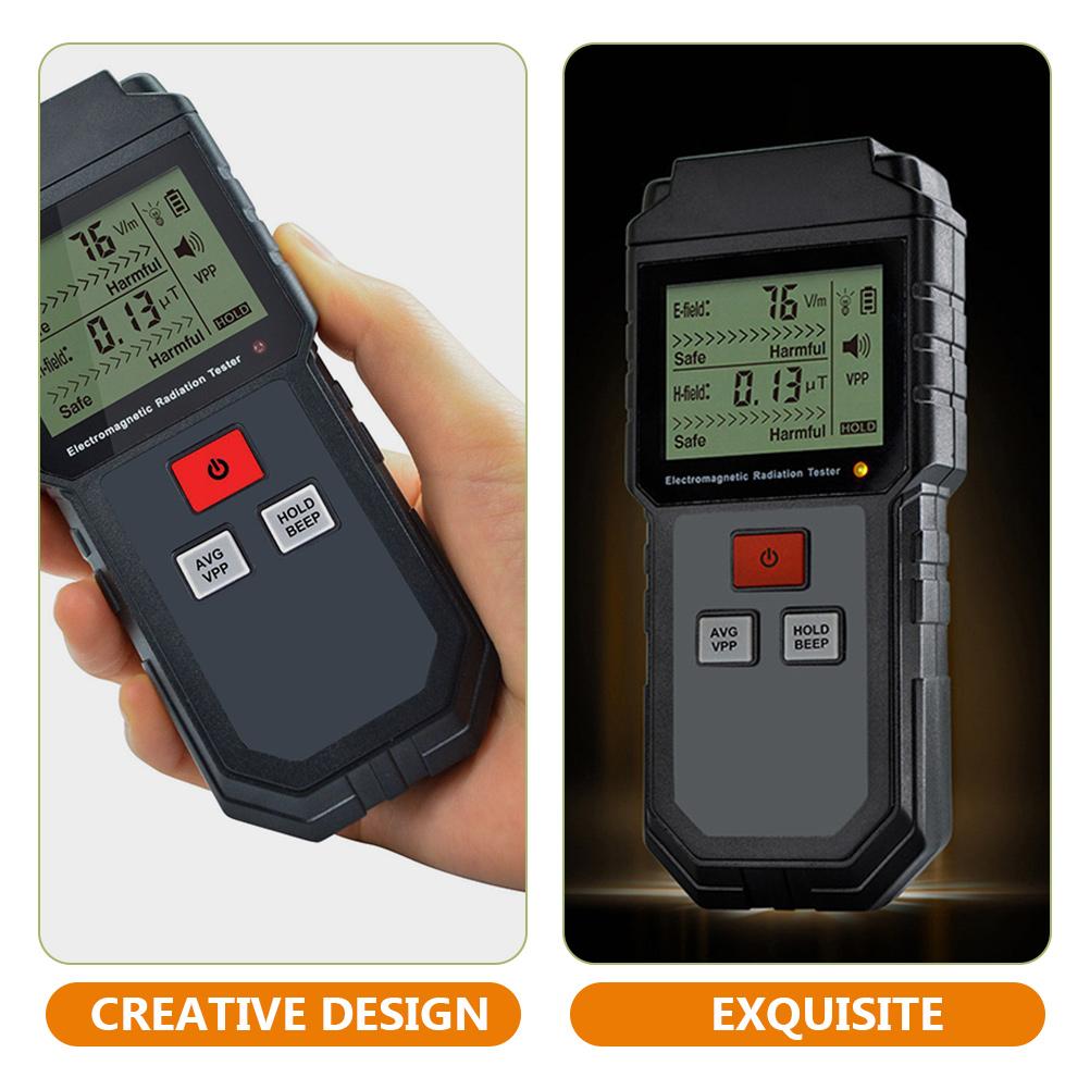 Electromagnetic Radiation Digital Meter Monitor Electric Magnetic Field Tester LCD Display Home Office