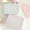 Kawaii Japanese Cream-colored Fish Cake Cartoon Tinplate Box Cute Girl Desktop Storage KPOP Photocard Hairpins Sticker Organizer