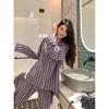 Women's Winter Fleece Pajama Set, 260g, Loose Fit, Cartoon Design, Plus Size, Wearable Outside, Cardigan Style.