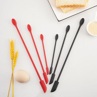 3 szt. Mini silikonowa mała końcówka dżem łopatka do kremu łyżka do mieszania masła w sztyfcie kuchnia ciasto narzędzia do dekoracji ciast akcesoria do pieczenia