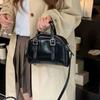 Fashion Simple Versatile Retro Casual Commuter Solid Color Women's Black Handbag Shoulder Bag Crossbody Bag