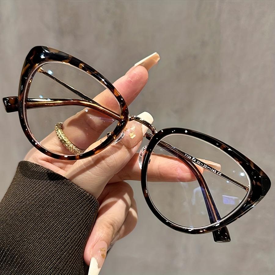 Y2K Cat Eye Non-Prescription Computer Glasses, Full Rim TR Frame, Polycarbonate Lens, Anti-Blue Light, Unisex Eyewear