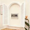 French-Style Solid Wood Shutter Mirror for Electrical Box Covering and Corridor Decor