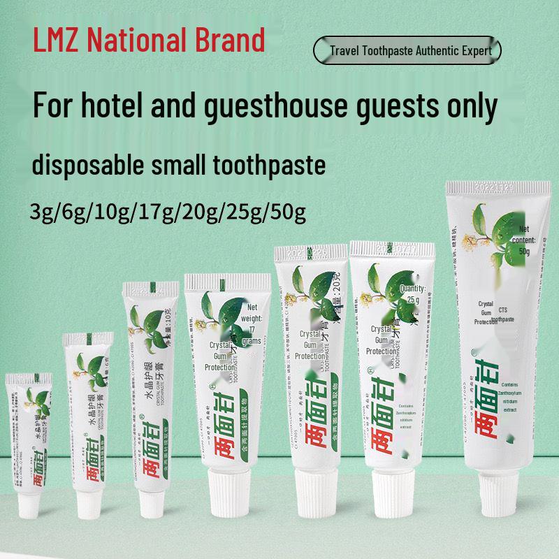 Disposable 3g Toothpaste for Gum Protection with Lid - Ideal for Bath Travel, Hotel, Guest House