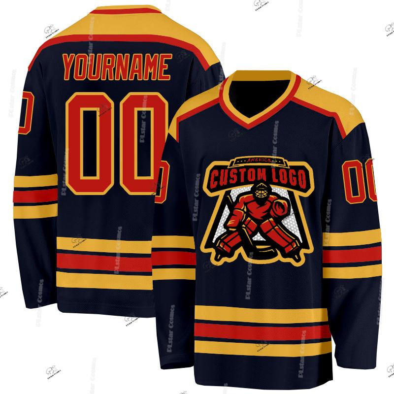Custom Name Team Suits Gradient Graffiti Colorful Vintage Retro Breathable Pullover 3DPrint Casual V-Neck Hockey Jersey Shirts R