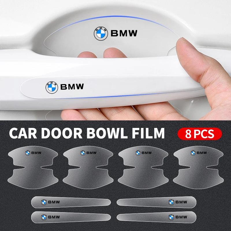 For BMW 8pcs Car Door Bowl Handle Scratch Protective Stickers Transparent For BMW 5 6 Series X3 X4 X5 X6 F10 F11 F18 F06 F12 F13