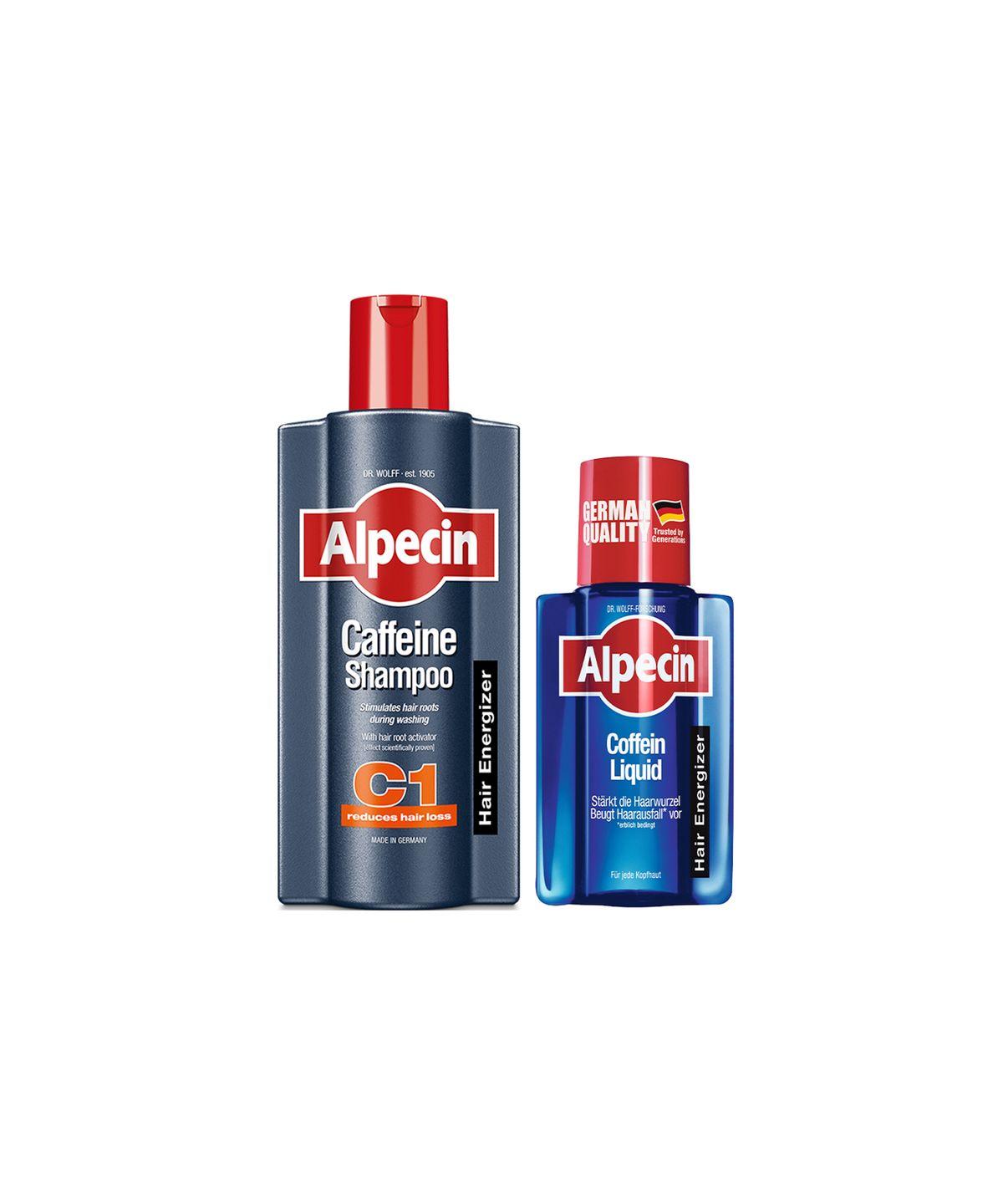 Alpecin Caffeine Shampoo C1 (Hair Strengthening) 600ml + Liquid Hair Tonic 200ml