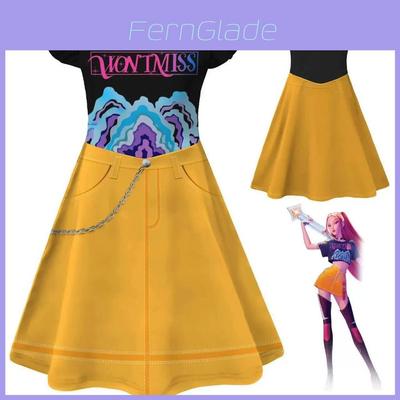 Kpop Demon Hunters Rumi Mira Zoey Meisjes Cosplay Jurk Voor Kinderen Met Wijde Mouwen En Cartoon Patroon Voor Zomer Speel