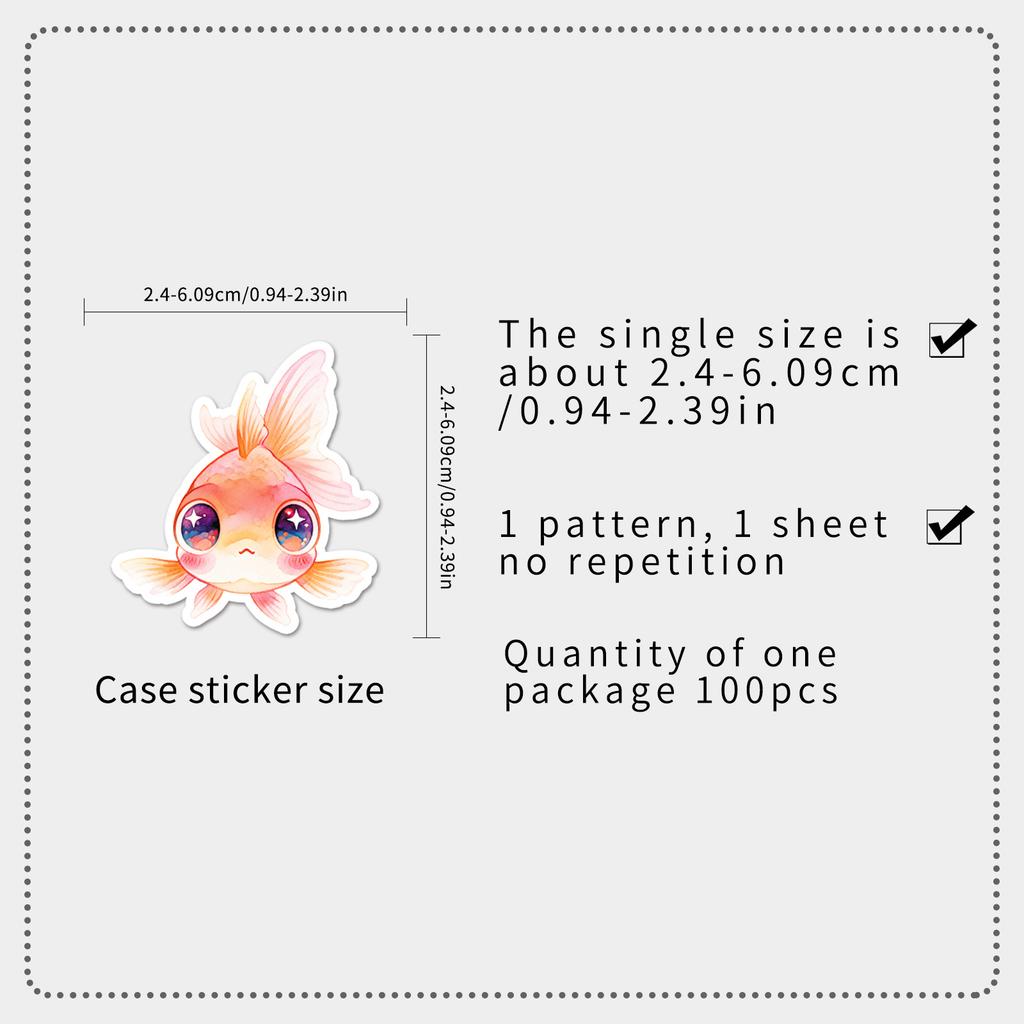55/110PCS Big Eyes Cartoon Animal Stickers Star Eyes Cute Pet DIY Decoration Notebook Stationery Computer Stickers