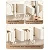 Sliding Rail Cleaning Tool Holder, Wall-Mounted Suction Rack with Integrated Hanging Feature for Mops, Glass and Smooth Tile